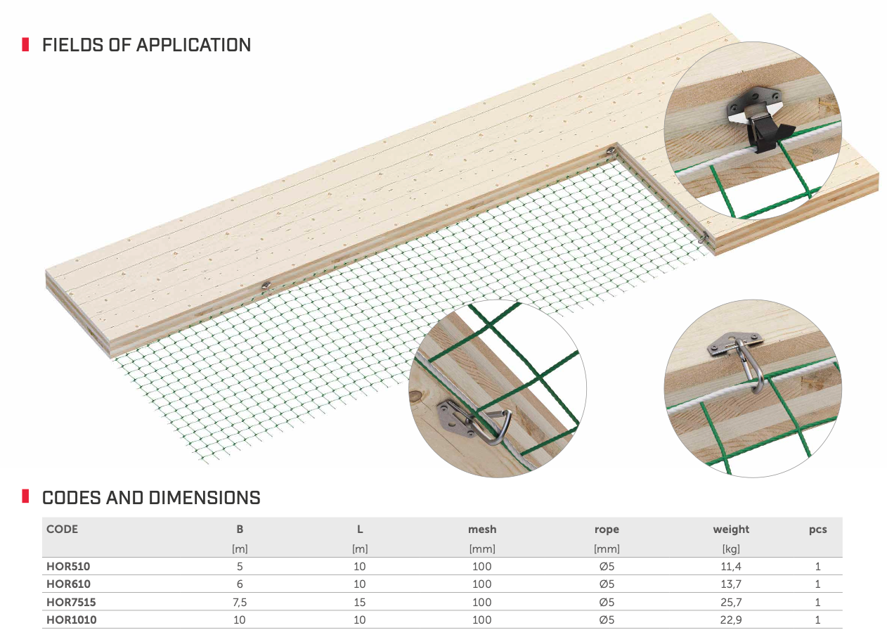 1.5 HORIZONTAL NET