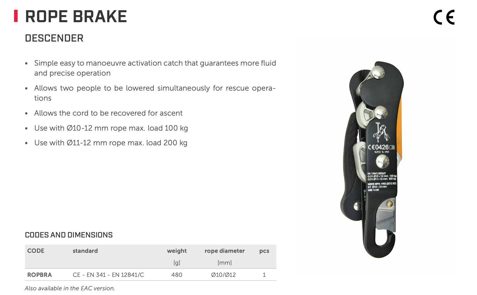 2.1 ROPE BRAKE