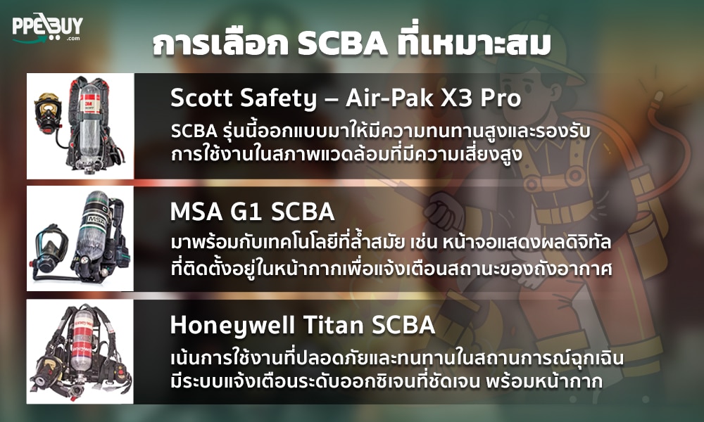 2 การเลือก SCBA ที่เหมาะสม