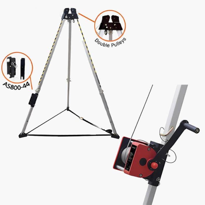 3 A-SAFE TRIPOD WITH BAG - WINCH FITTING ON AS800DP